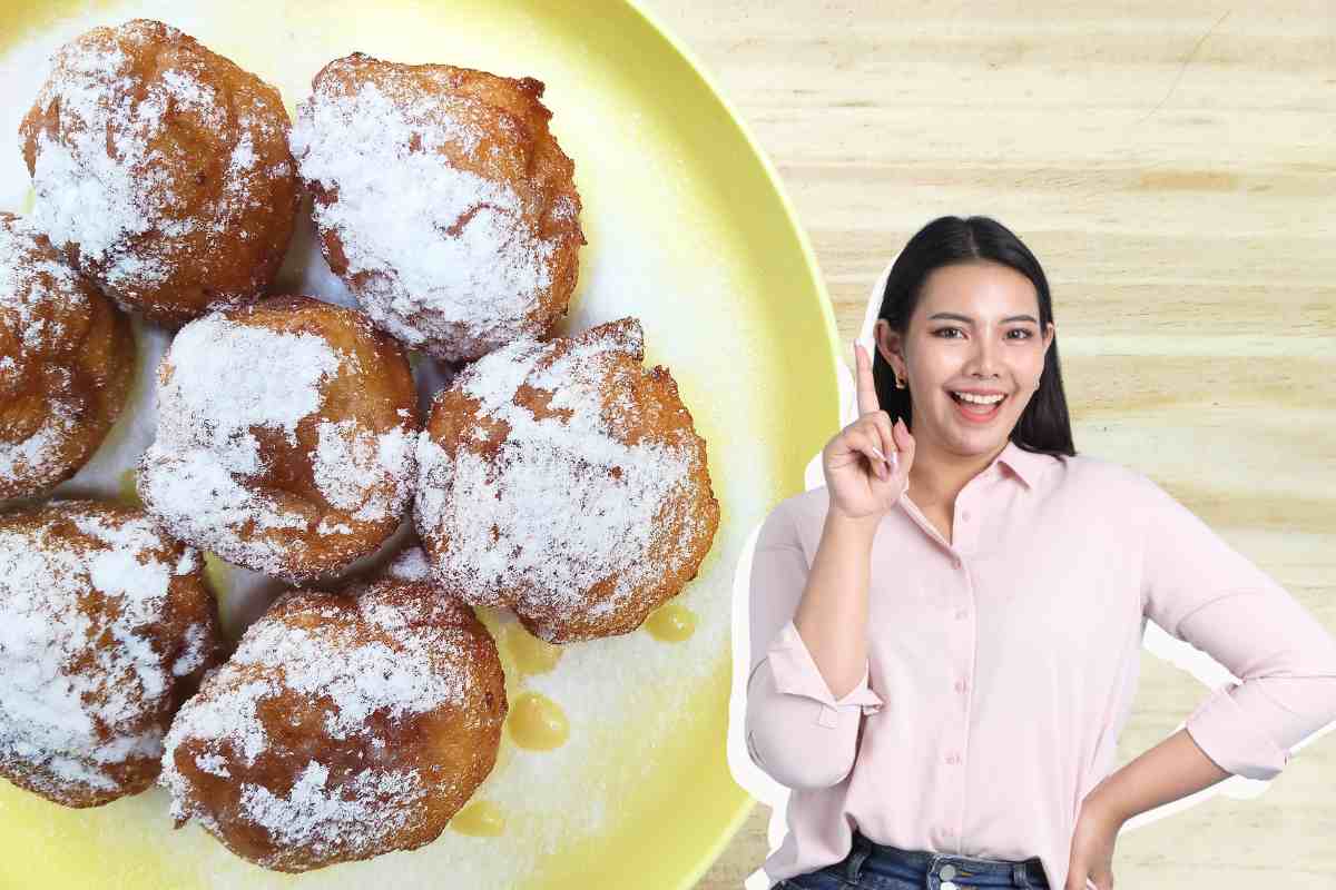 Donna che ha preparato le frittelle