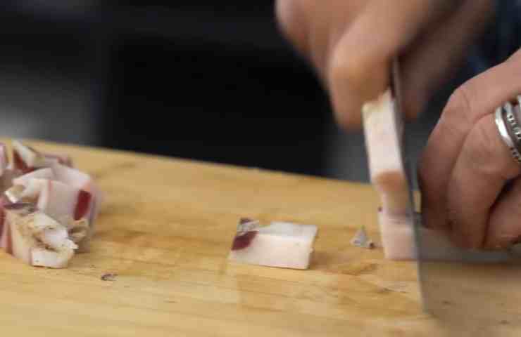guanciale tagliato a cubetti