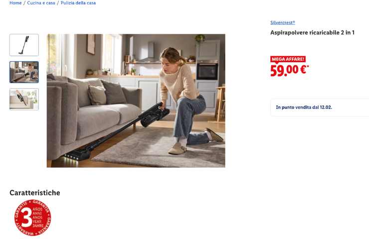 lidl aspirapolvere in offerta